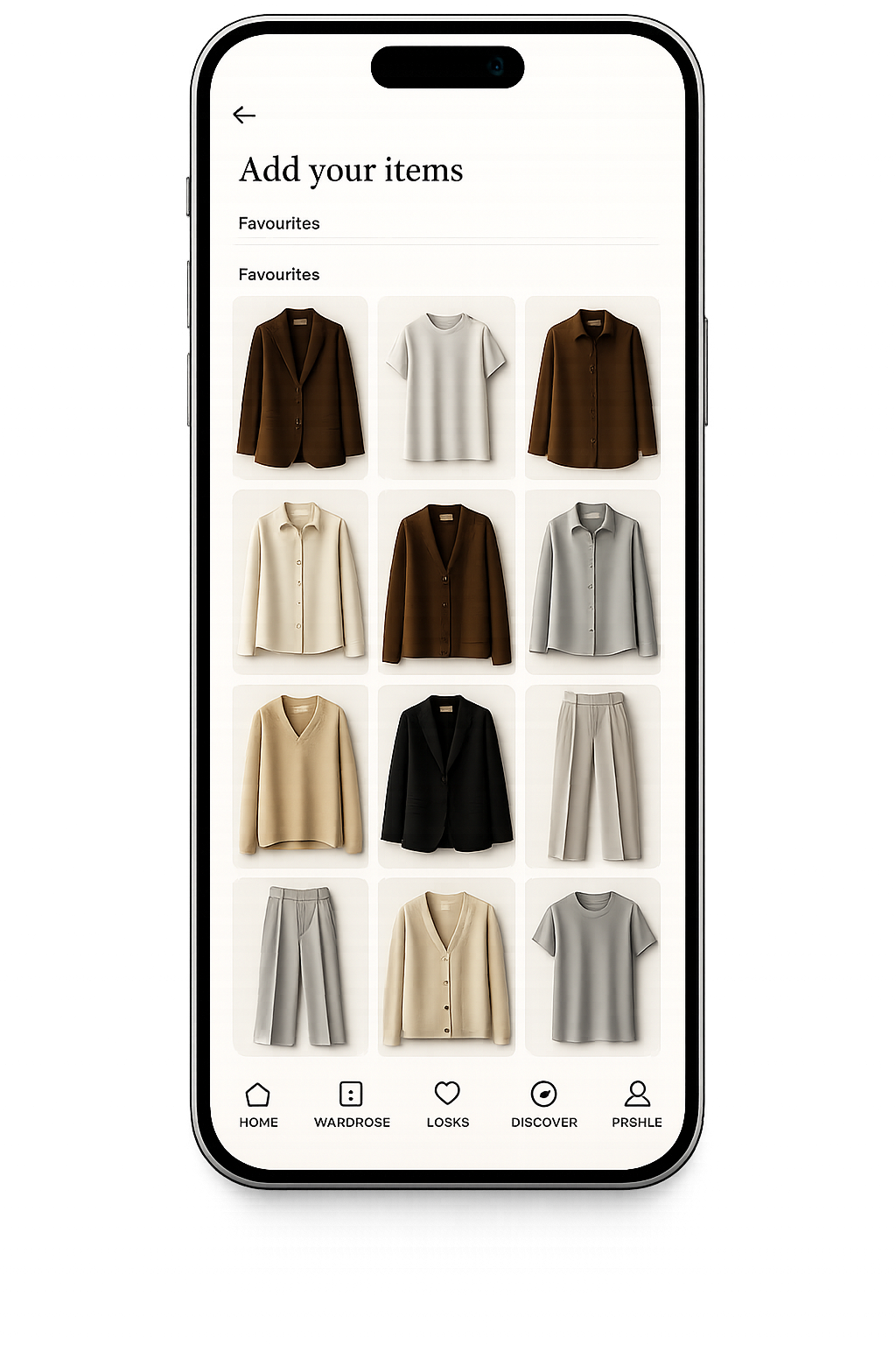 Add your clothes to Sembra